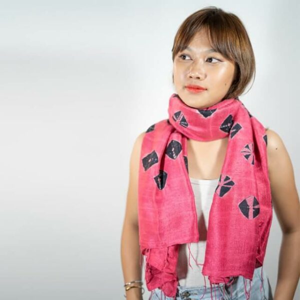 Our Beloved- Pink Handwoven Silk Khmer Traditional - Image 2